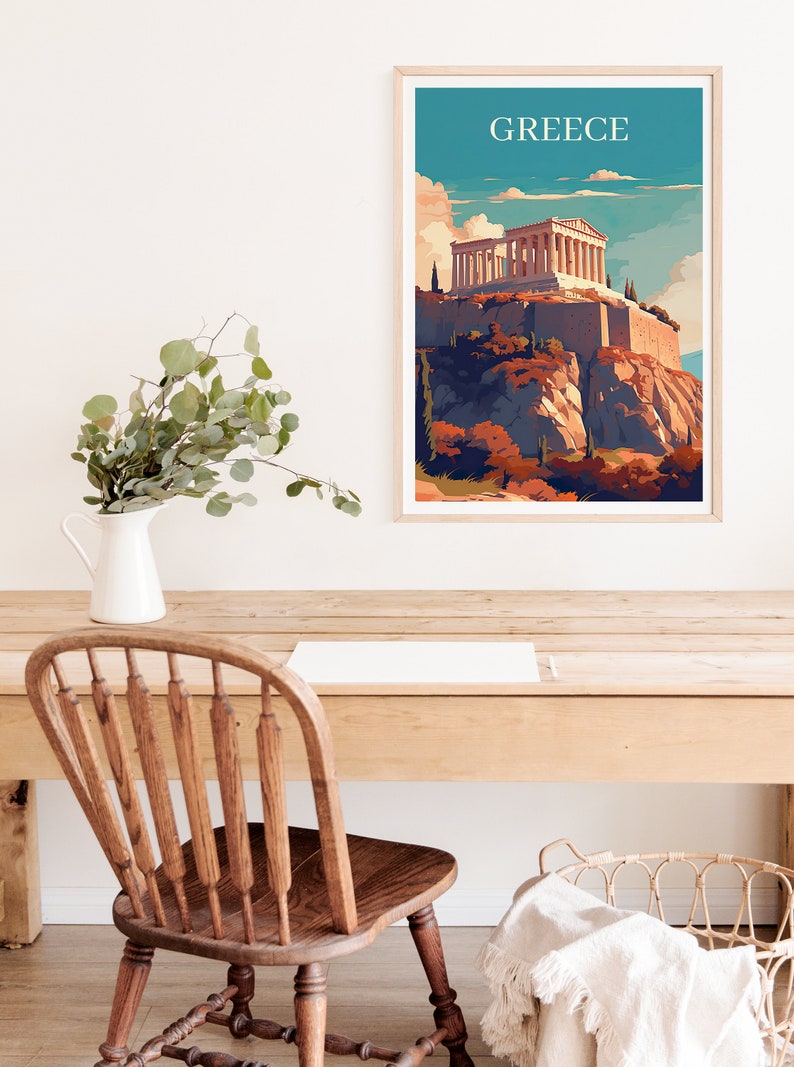 Athens Travel Poster, Athen Wall Art, Greece Print, Athens Poster, Athens Art, Europe Poster, Poster Art, Wall Decor