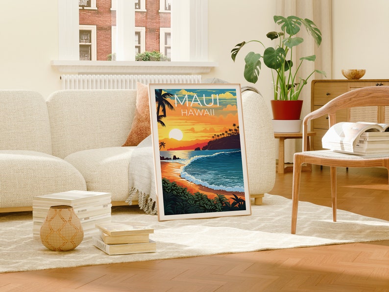 Maui Poster, Maui Print, Hawaii Art, Hawaii Print, Maui Beach Poster, Beach Poster, Maui Wall Art