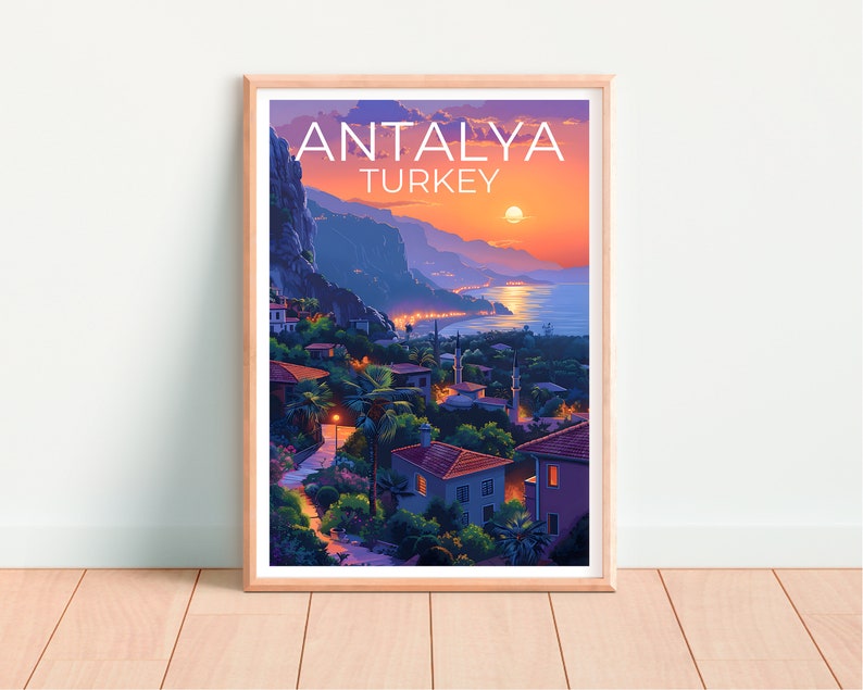Antalya Poster, Turkey Print, Turkey Poster, Antalya Print, Antalya Travel Poster, Turkey Art, Antalya Art