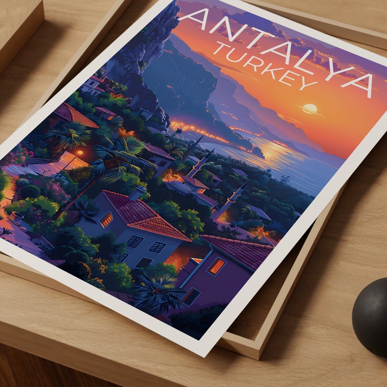 Antalya Poster, Turkey Print, Turkey Poster, Antalya Print, Antalya Travel Poster, Turkey Art, Antalya Art