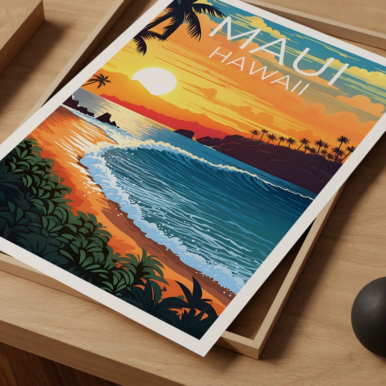 Maui Poster, Maui Print, Hawaii Art, Hawaii Print, Maui Beach Poster, Beach Poster, Maui Wall Art
