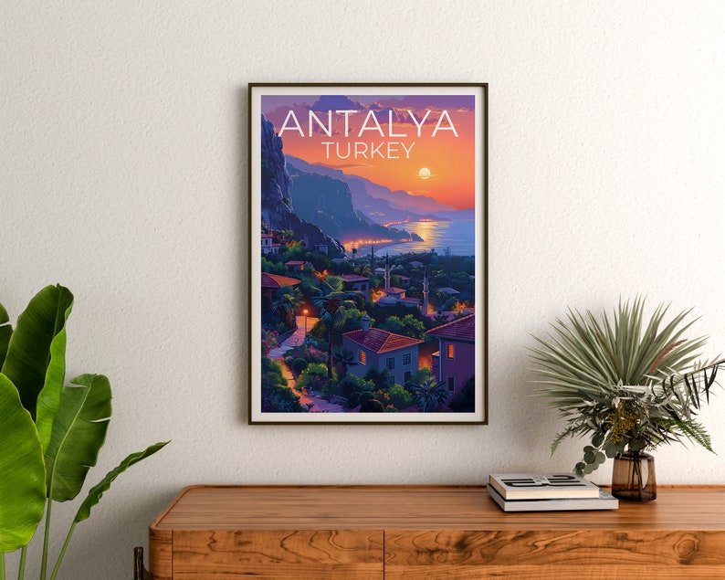 Antalya Poster, Turkey Print, Turkey Poster, Antalya Print, Antalya Travel Poster, Turkey Art, Antalya Art
