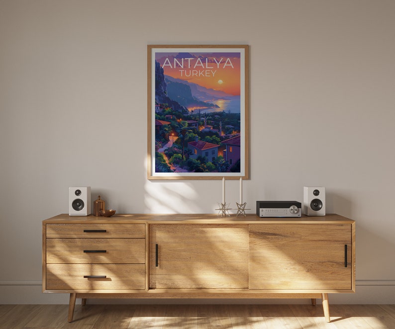 Antalya Poster, Turkey Print, Turkey Poster, Antalya Print, Antalya Travel Poster, Turkey Art, Antalya Art