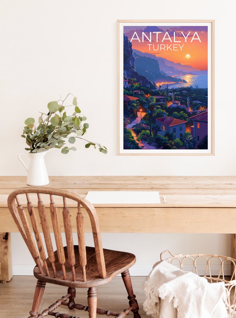 Antalya Poster, Turkey Print, Turkey Poster, Antalya Print, Antalya Travel Poster, Turkey Art, Antalya Art