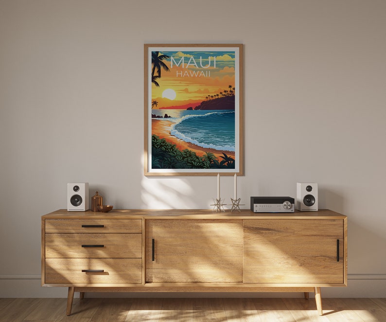 Maui Poster, Maui Print, Hawaii Art, Hawaii Print, Maui Beach Poster, Beach Poster, Maui Wall Art
