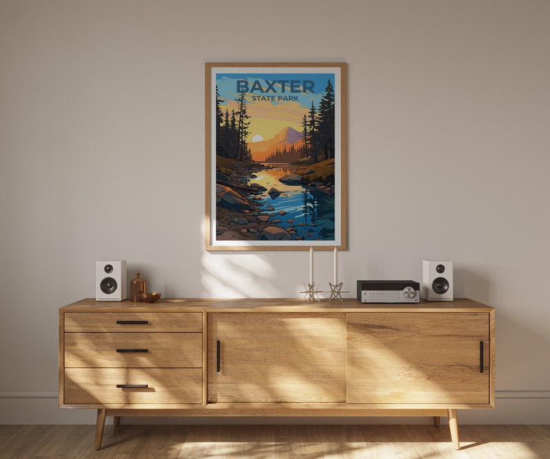 Baxter Reiseposter, Maine Wandkunst, Maine Druck, Baxter Poster, Natur Poster, Maine Poster