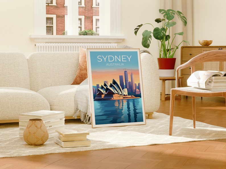 Sydney Travel Poster, Australia Wall Art, Australia Print, Sydney Poster, Sydney Opera House Poster, City Poster
