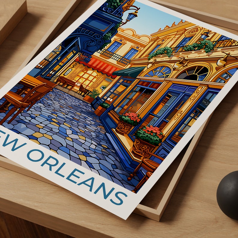New Orleans Travel Poster, Louisiana Wall Art, Louisiana Print, New Orleans Poster, French Quarter Poster, City Poster, City Art