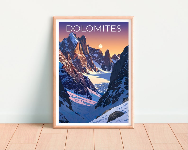 Dolomites Poster, Dolomites Print, Italy Poster, Italy Print, Dolomites Travel Poster, Mountains Poster, Dolomites Art