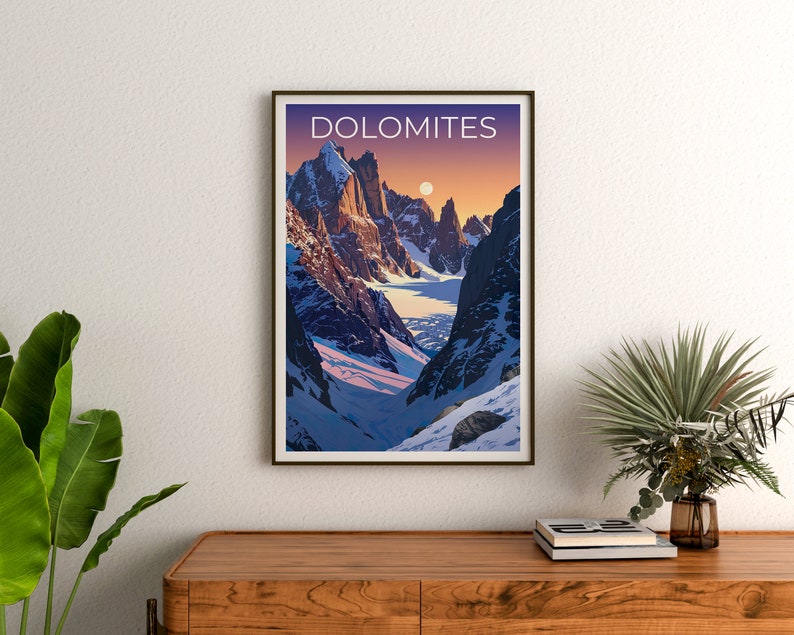 Dolomites Poster, Dolomites Print, Italy Poster, Italy Print, Dolomites Travel Poster, Mountains Poster, Dolomites Art