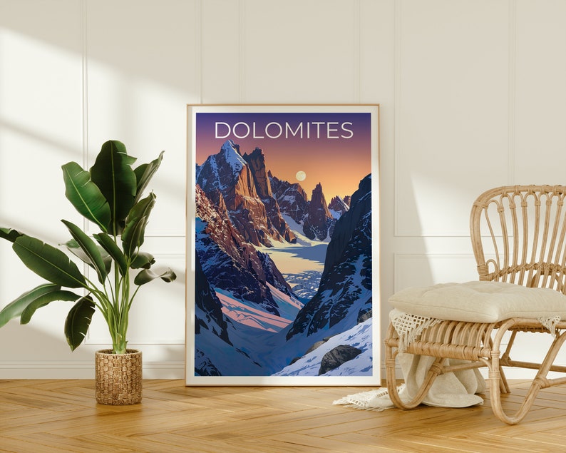 Dolomites Poster, Dolomites Print, Italy Poster, Italy Print, Dolomites Travel Poster, Mountains Poster, Dolomites Art