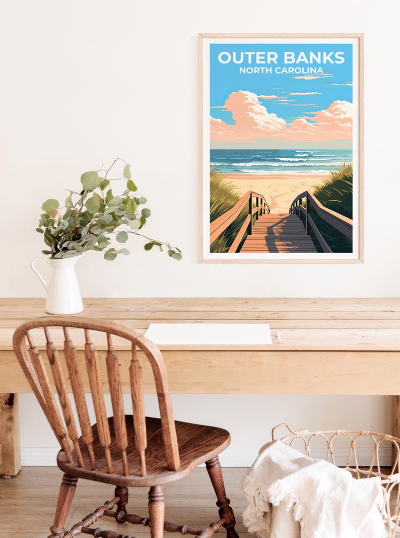 Outer Banks Poster, North Carolina Print, Beach Art, Outer Banks Print, OBX Poster, Beach Gift, OBX Print