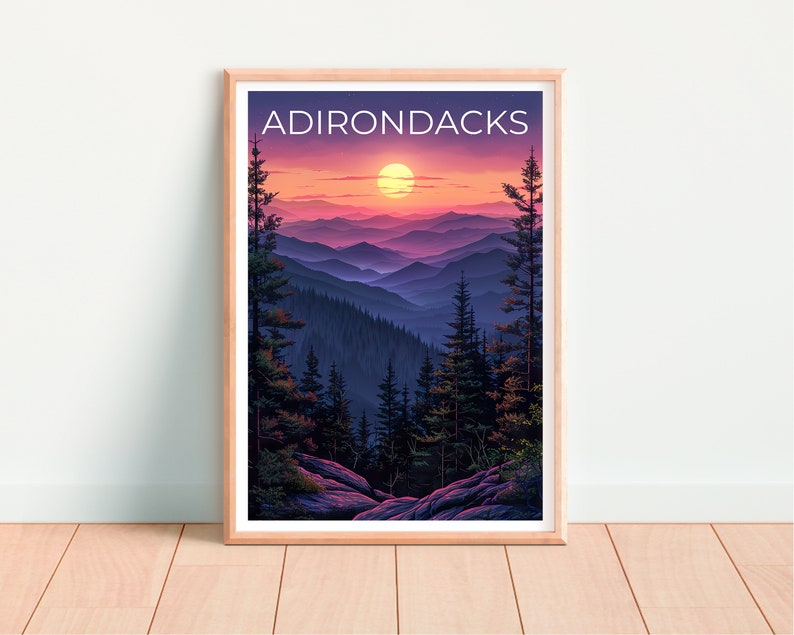 Adirondacks Poster, Adirondacks Print, New York Poster, Forest Poster, Adirondack Mountains Poster, Adirondacks Art