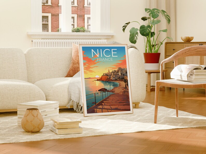 Nice Travel Poster, France Wall Art, France Print, Nice Poster, France Poster, City Poster, Nice Art