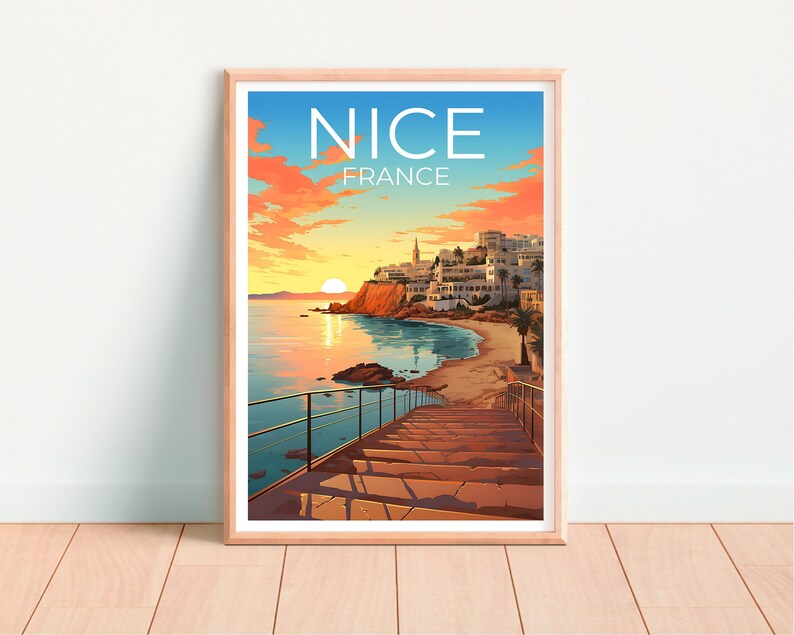 Nice Travel Poster, France Wall Art, France Print, Nice Poster, France Poster, City Poster, Nice Art