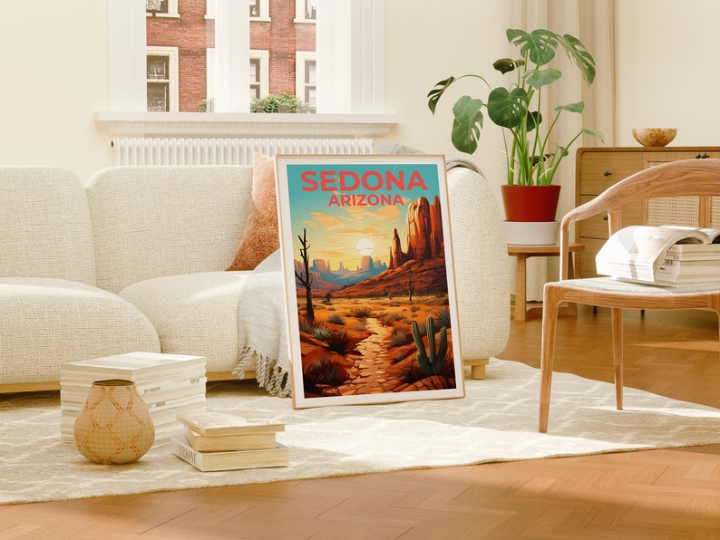 Sedona Reiseposter, Arizona Wandkunst, Arizona Druck, Sedona Poster, Arizona Poster, Natur Poster, Sedona Kunst