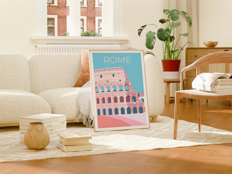 Rome Poster, Italy Travel Print, Colosseum Art, Colosseum Print, Italy Poster, Rome Gift, Italy Print