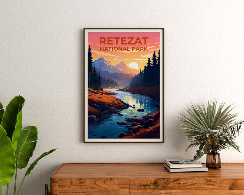 Retezat National Park Poster, Romania Print, Europe Poster, Retezat Print, Outdoor Nature Travel Poster, Forest Poster, Europe Art
