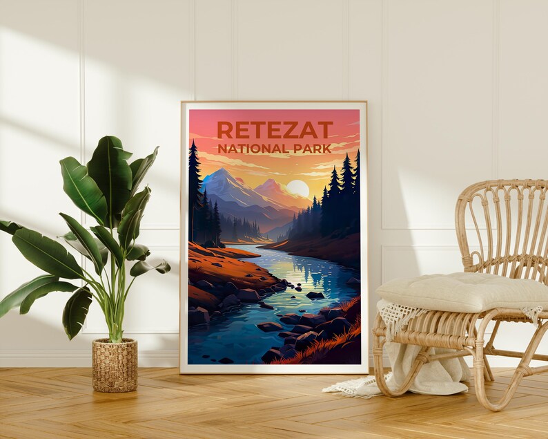 Retezat National Park Poster, Romania Print, Europe Poster, Retezat Print, Outdoor Nature Travel Poster, Forest Poster, Europe Art