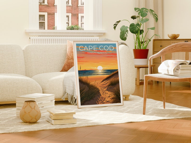 Cape Cod Travel Poster, Massachusetts Wall Art, Massachusetts Print, Cape Cod Poster, Beach Poster, Nature Poster, Cape Cod Art