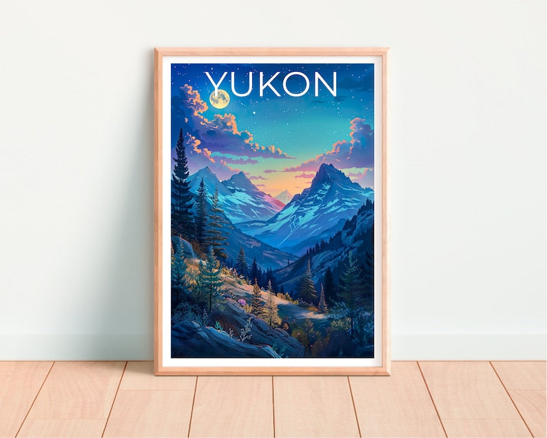 Yukon Poster, Yukon Print, Canada Poster, Canada Print, Yukon Travel Poster, Wilderness Poster, Yukon Art