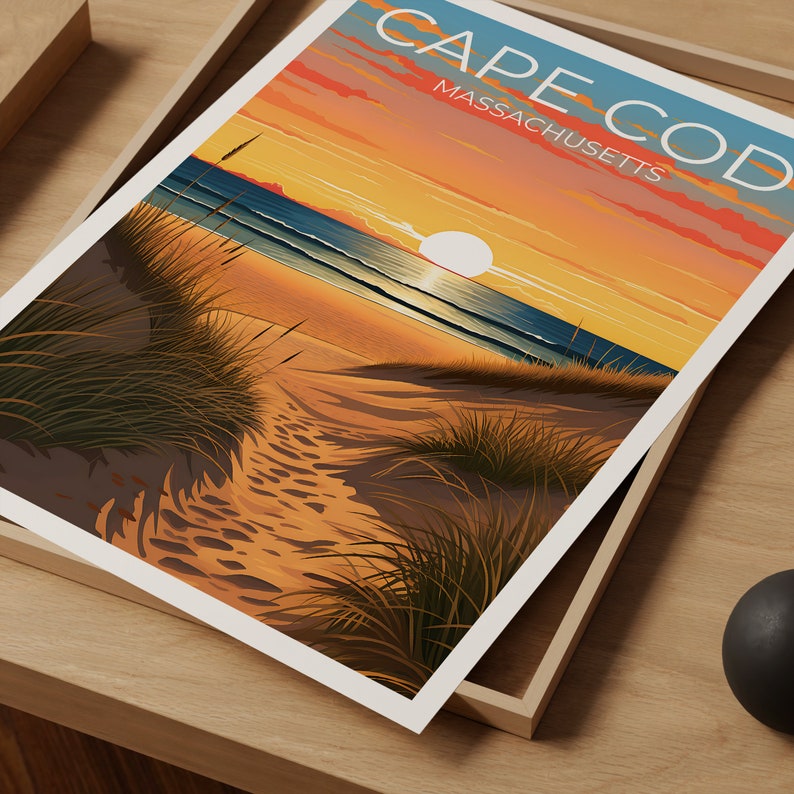 Cape Cod Travel Poster, Massachusetts Wall Art, Massachusetts Print, Cape Cod Poster, Beach Poster, Nature Poster, Cape Cod Art