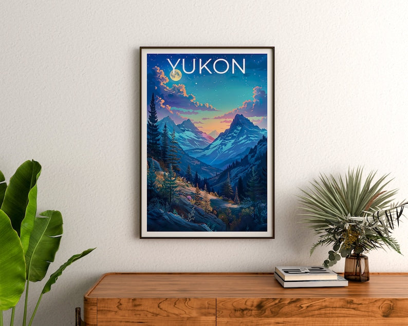Yukon Poster, Yukon Print, Canada Poster, Canada Print, Yukon Travel Poster, Wilderness Poster, Yukon Art