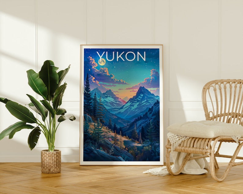Yukon Poster, Yukon Print, Canada Poster, Canada Print, Yukon Travel Poster, Wilderness Poster, Yukon Art