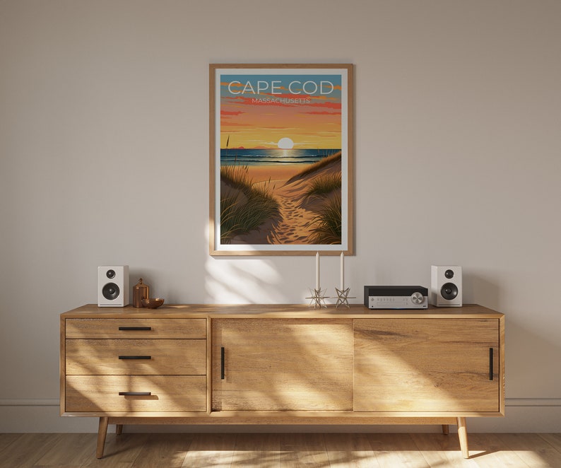 Cape Cod Travel Poster, Massachusetts Wall Art, Massachusetts Print, Cape Cod Poster, Beach Poster, Nature Poster, Cape Cod Art