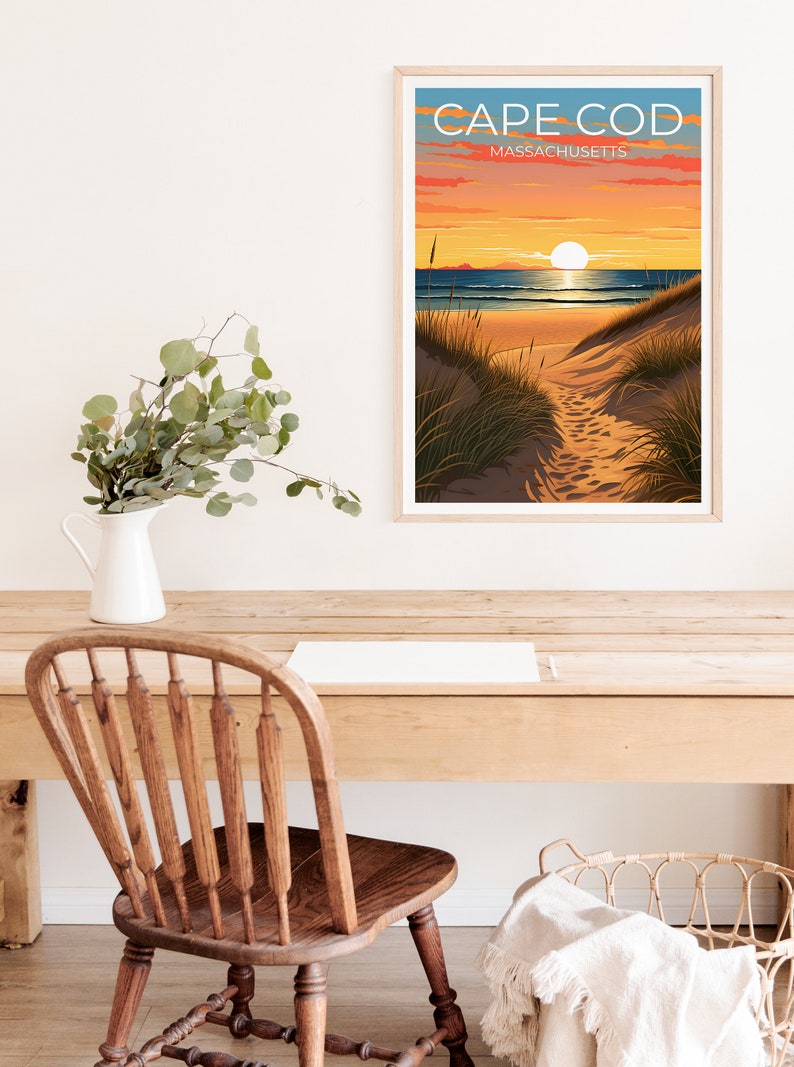 Cape Cod Travel Poster, Massachusetts Wall Art, Massachusetts Print, Cape Cod Poster, Beach Poster, Nature Poster, Cape Cod Art