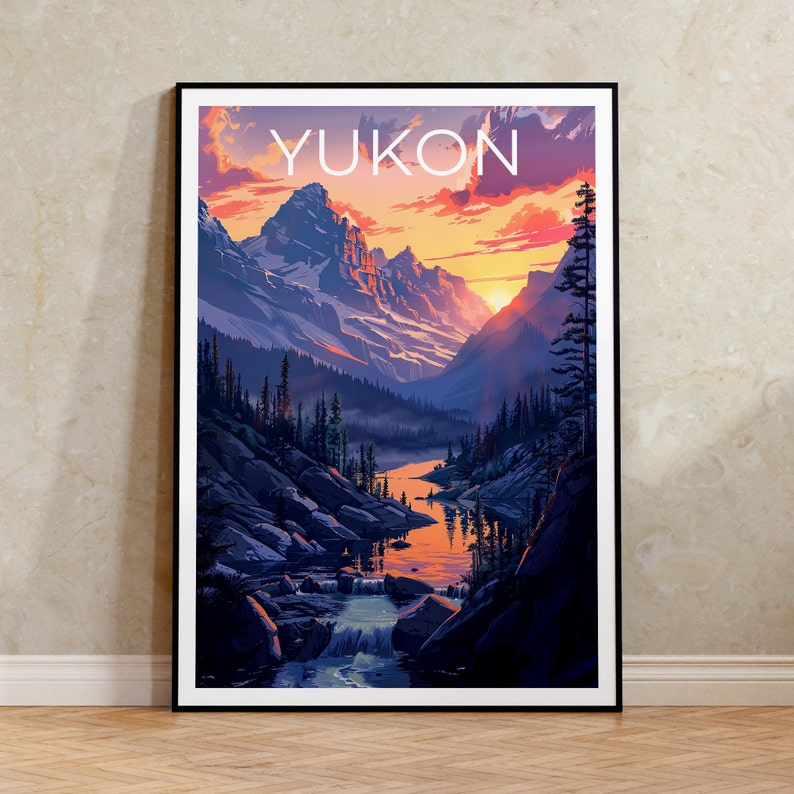 Yukon Poster, Yukon Print, Canada Poster, Canada Print, Yukon Travel Poster, Wilderness Poster, Yukon Art