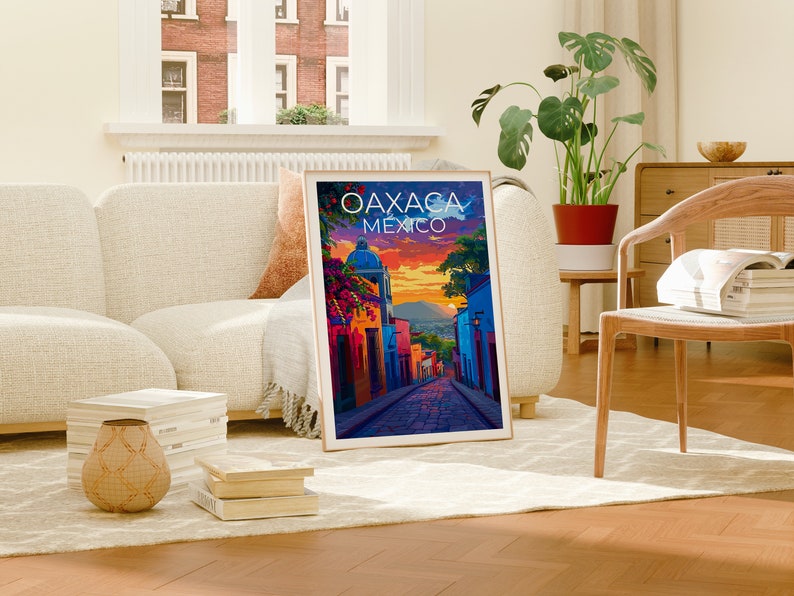 Oaxaca Poster, Oaxaca Print, Mexico Art, Mexico Print, Oaxaca Travel Poster, Mexico Poster, Mexico Gift