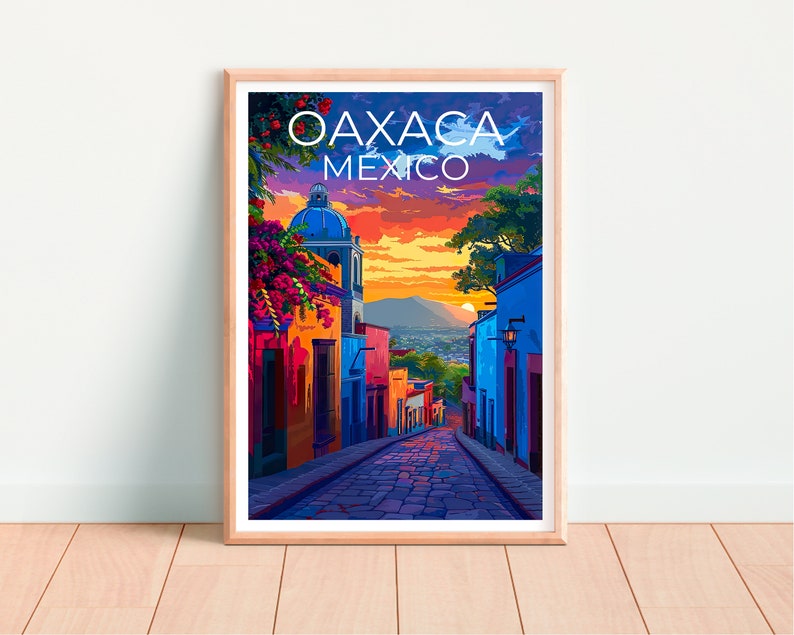 Oaxaca Poster, Oaxaca Print, Mexico Art, Mexico Print, Oaxaca Travel Poster, Mexico Poster, Mexico Gift