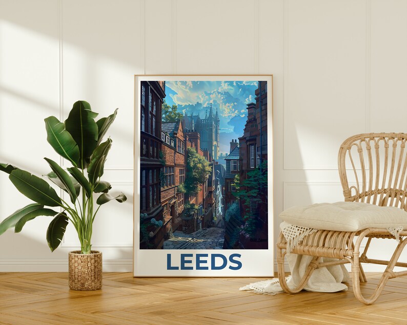 Leeds Poster, Leeds Print, England Poster, England Print, West Yorkshire Poster, England Art, Leeds Art