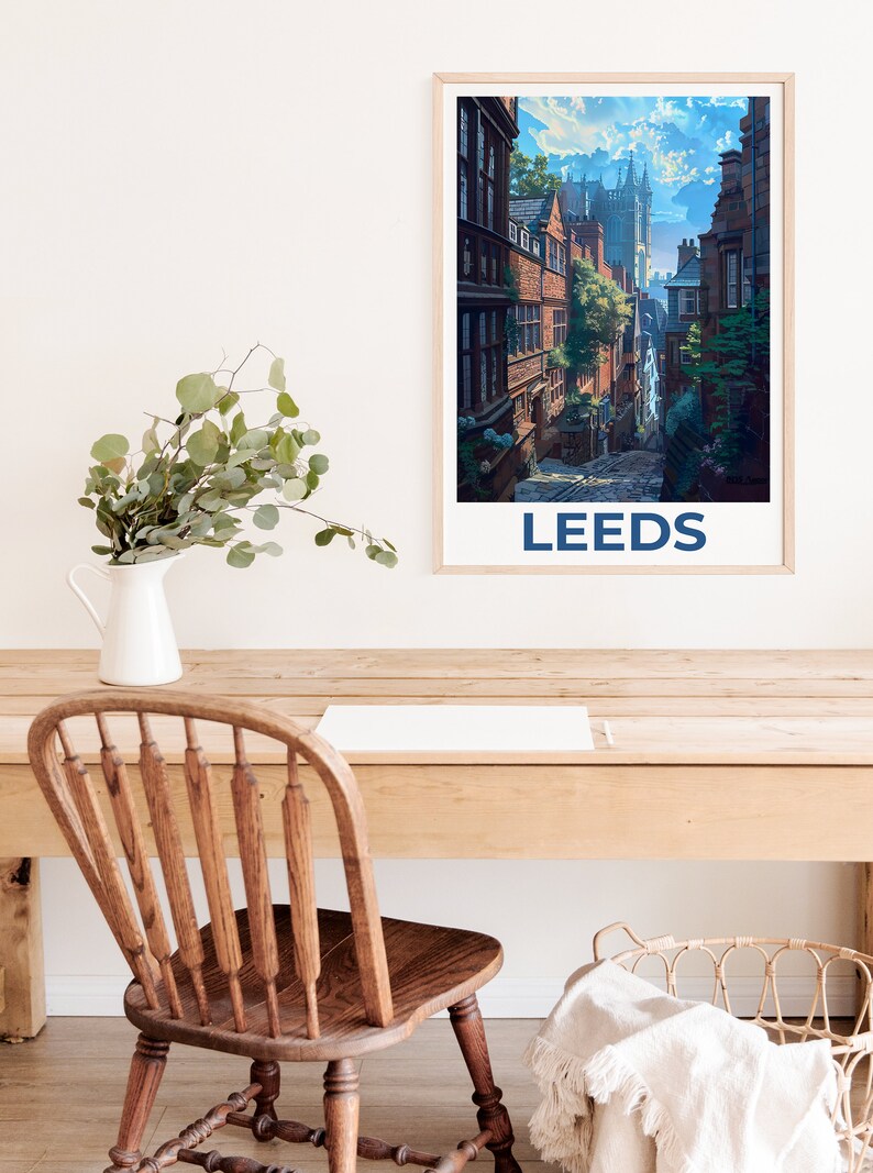 Leeds Poster, Leeds Print, England Poster, England Print, West Yorkshire Poster, England Art, Leeds Art