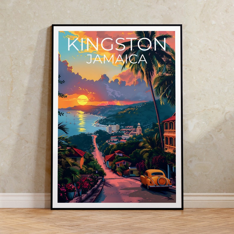 Kingston Poster, Kingston Print, Jamaica Art, Jamaica Print, Kingston Travel Poster, Jamaica Poster, Kingston Art