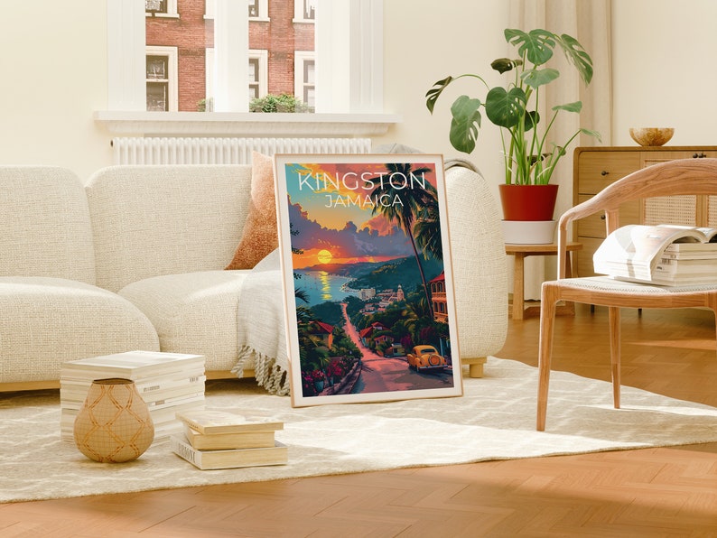 Kingston Poster, Kingston Print, Jamaica Art, Jamaica Print, Kingston Travel Poster, Jamaica Poster, Kingston Art