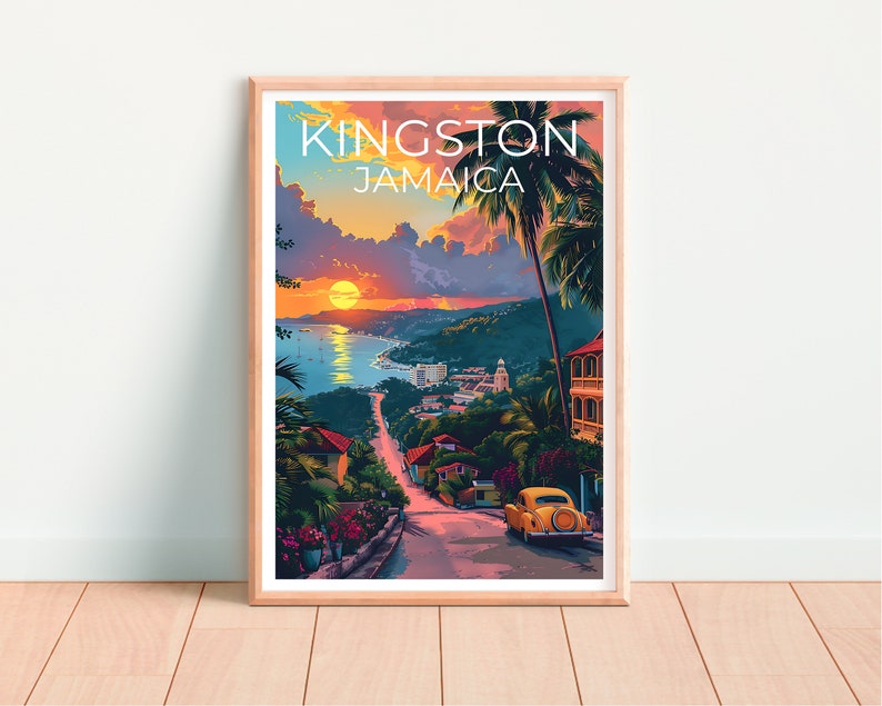 Kingston Poster, Kingston Print, Jamaica Art, Jamaica Print, Kingston Travel Poster, Jamaica Poster, Kingston Art