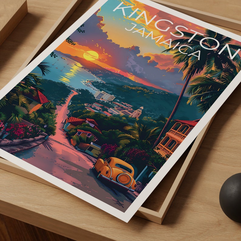 Kingston Poster, Kingston Print, Jamaica Art, Jamaica Print, Kingston Travel Poster, Jamaica Poster, Kingston Art