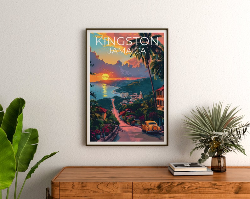 Kingston Poster, Kingston Print, Jamaica Art, Jamaica Print, Kingston Travel Poster, Jamaica Poster, Kingston Art