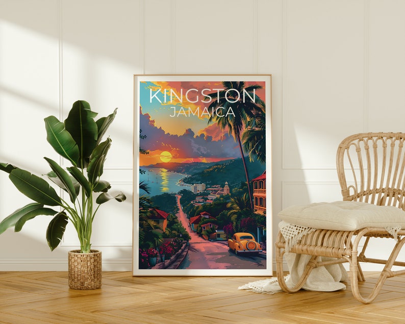 Kingston Poster, Kingston Print, Jamaica Art, Jamaica Print, Kingston Travel Poster, Jamaica Poster, Kingston Art