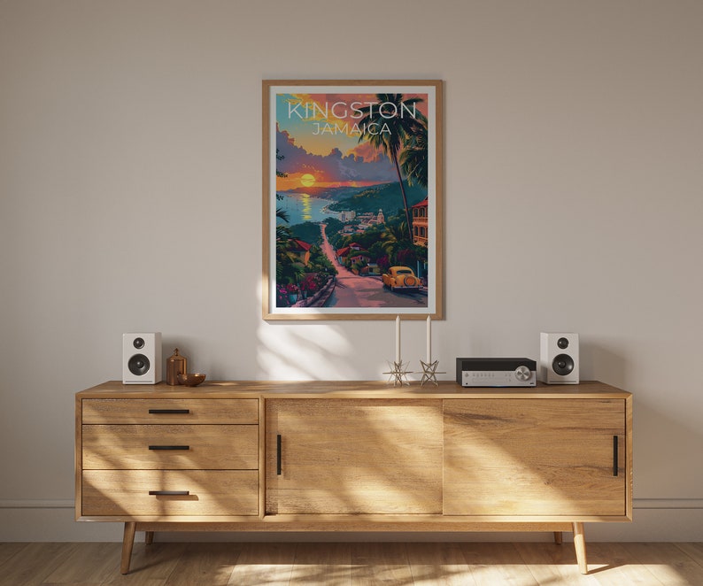 Kingston Poster, Kingston Print, Jamaica Art, Jamaica Print, Kingston Travel Poster, Jamaica Poster, Kingston Art