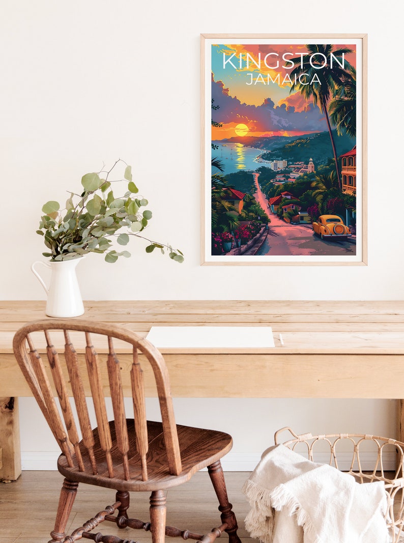 Kingston Poster, Kingston Print, Jamaica Art, Jamaica Print, Kingston Travel Poster, Jamaica Poster, Kingston Art