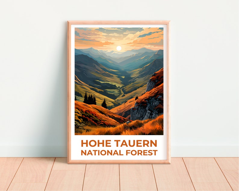 Hohe Tauern Travel Poster, Austria Wall Art, Austia Print, Hohe Tauern Poster, Austria Poster, Mountain Poster, Hohe Tauern Art