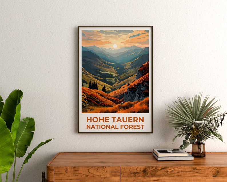 Hohe Tauern Travel Poster, Austria Wall Art, Austia Print, Hohe Tauern Poster, Austria Poster, Mountain Poster, Hohe Tauern Art