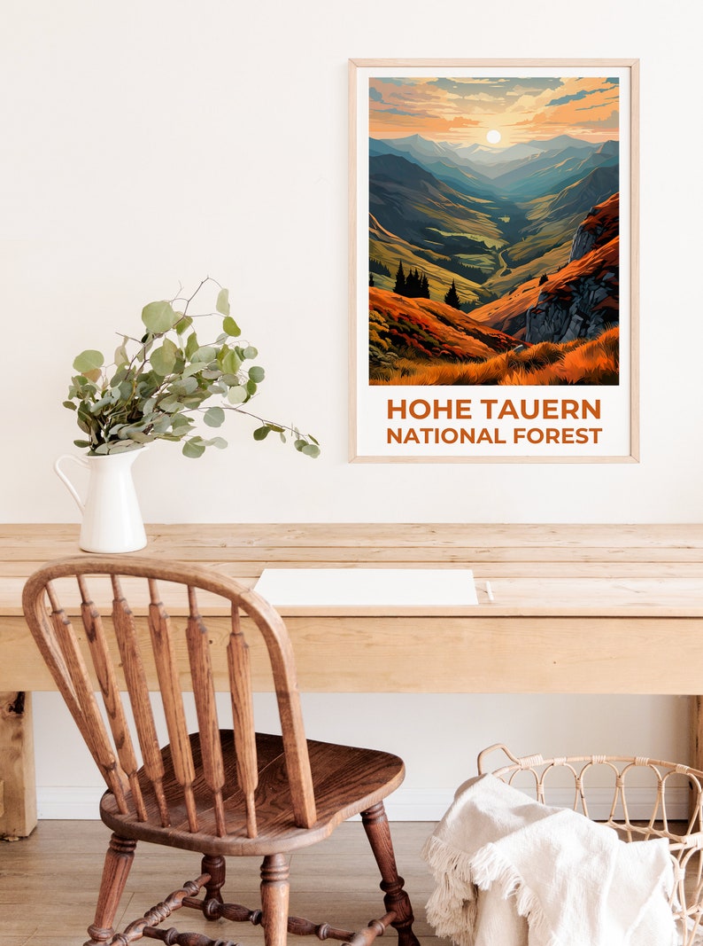 Hohe Tauern Travel Poster, Austria Wall Art, Austia Print, Hohe Tauern Poster, Austria Poster, Mountain Poster, Hohe Tauern Art
