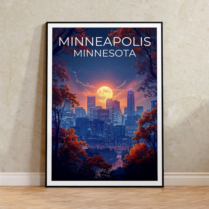 Minneapolis Poster, Minneapolis Print, Minnesota Art, Minnesota Print, Minneapolis Travel Poster, Minnesota Poster, Minneapolis Art