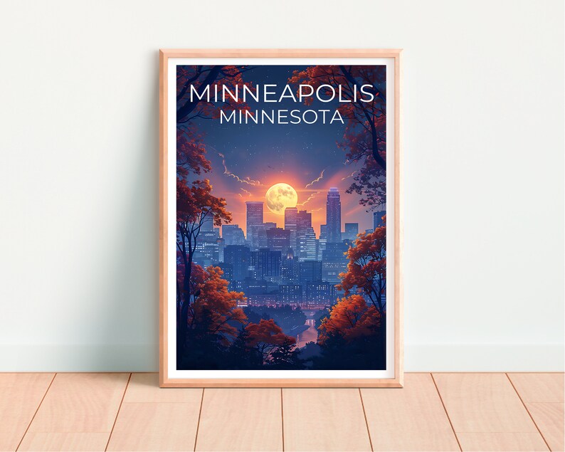 Minneapolis Poster, Minneapolis Print, Minnesota Art, Minnesota Print, Minneapolis Travel Poster, Minnesota Poster, Minneapolis Art