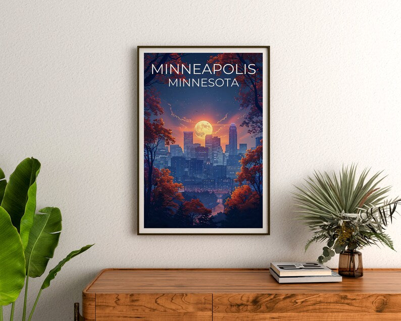 Minneapolis Poster, Minneapolis Print, Minnesota Art, Minnesota Print, Minneapolis Travel Poster, Minnesota Poster, Minneapolis Art