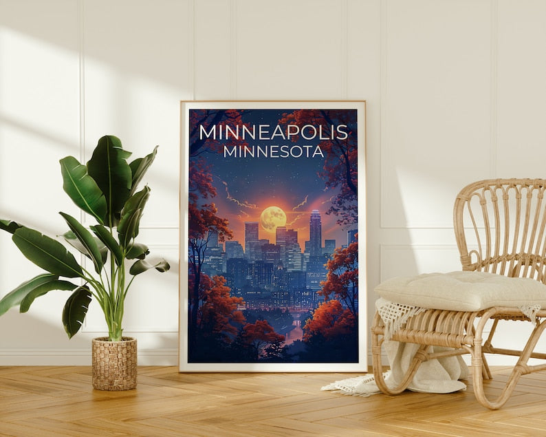 Minneapolis Poster, Minneapolis Print, Minnesota Art, Minnesota Print, Minneapolis Travel Poster, Minnesota Poster, Minneapolis Art